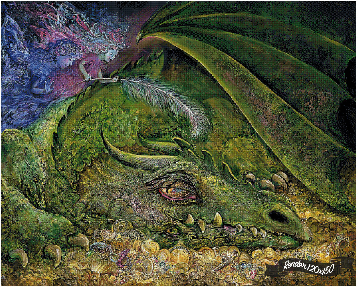 Never Tickle A Sleeping Dragon ©Josephine Wall