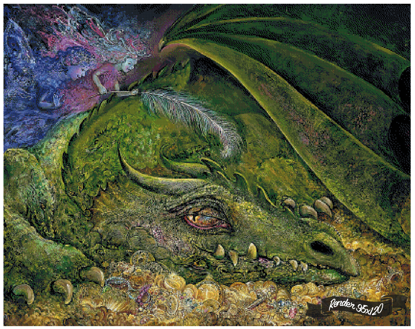 Never Tickle A Sleeping Dragon ©Josephine Wall