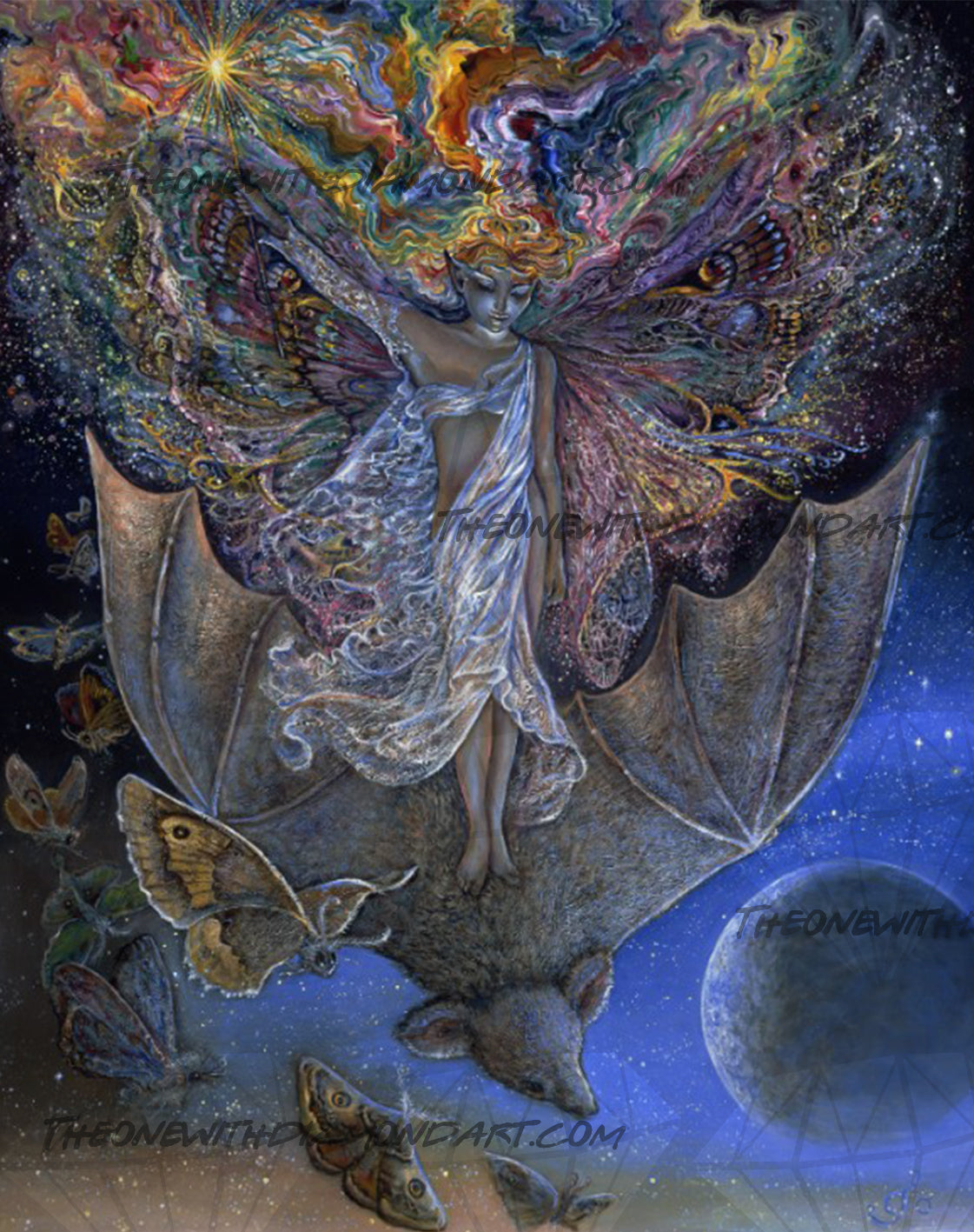 On A Bat's Back I Do Fly ©Josephine Wall