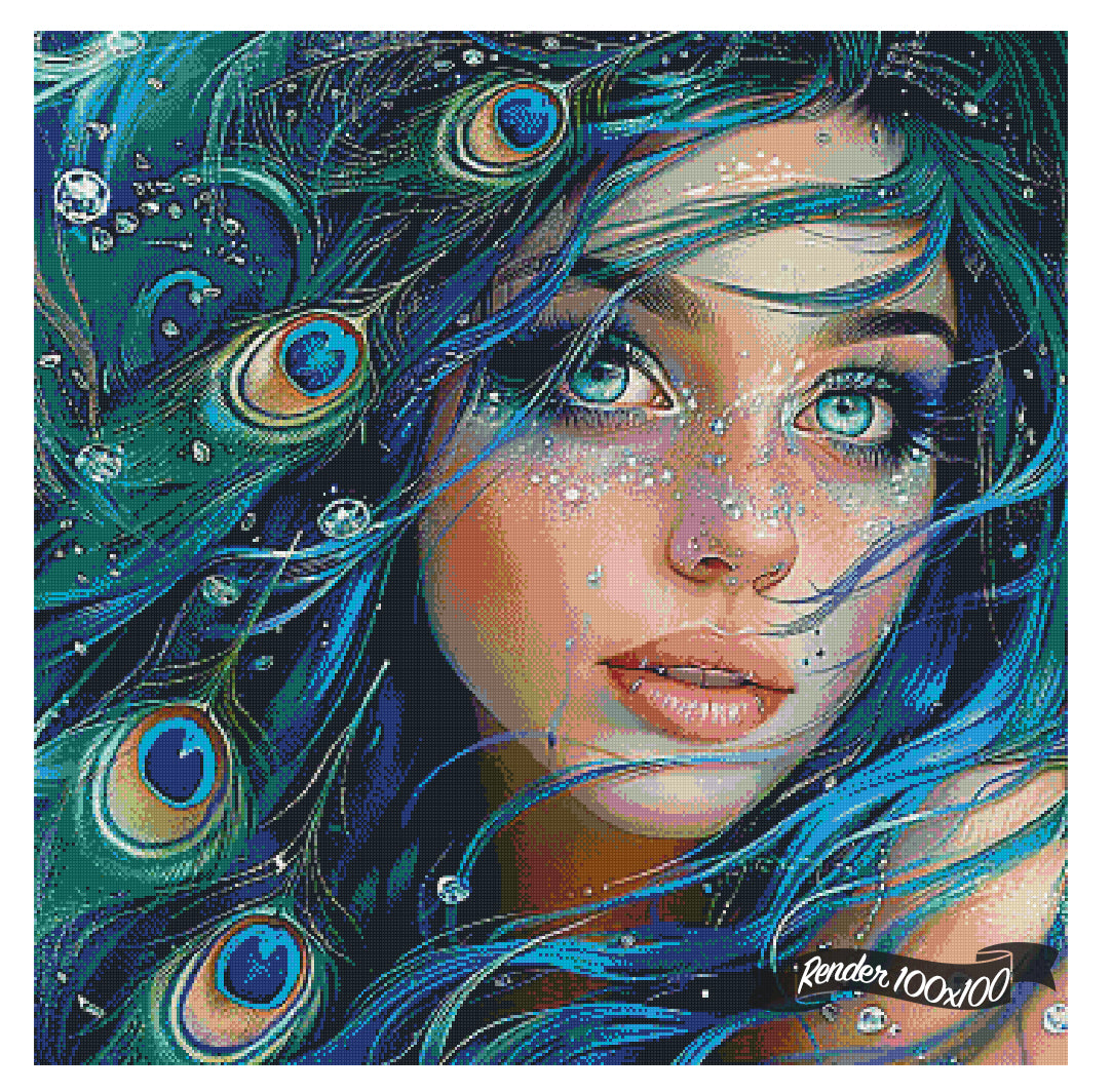 Peacock Lady ©Artifey – The One With The Diamond Art