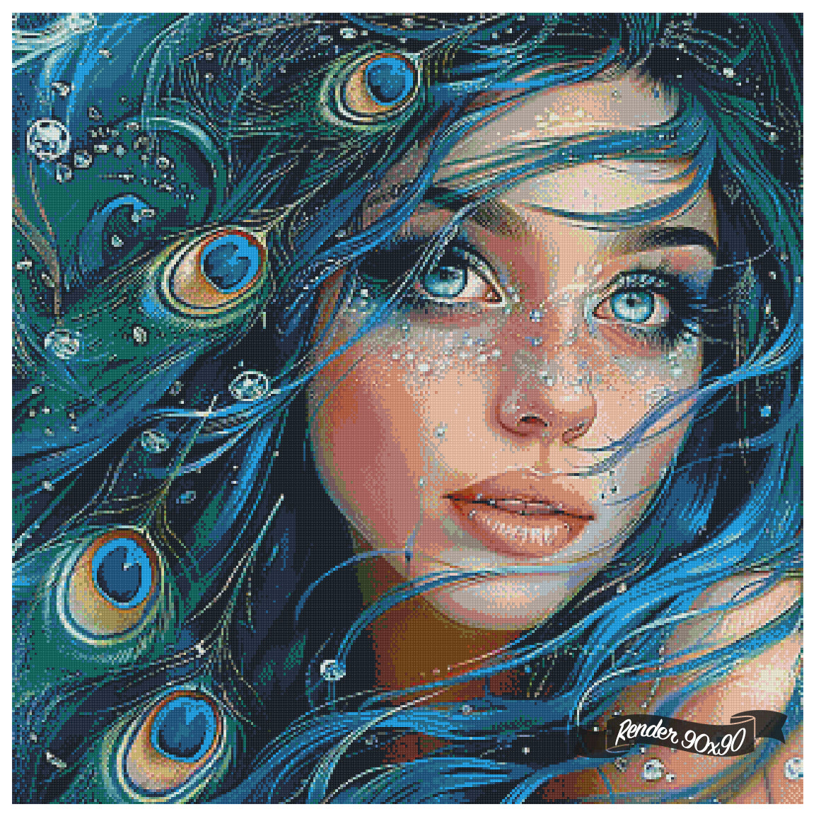 Peacock Lady ©Artifey – The One With The Diamond Art