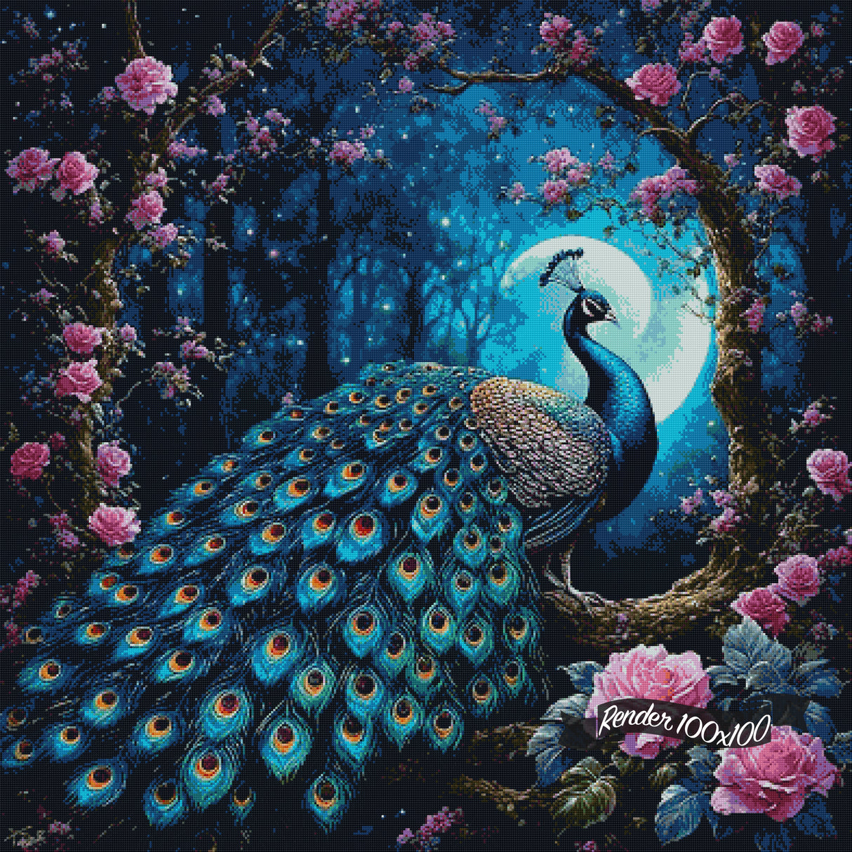 Peacock Moon ©Tabz Jones / GratefulLicensing.com