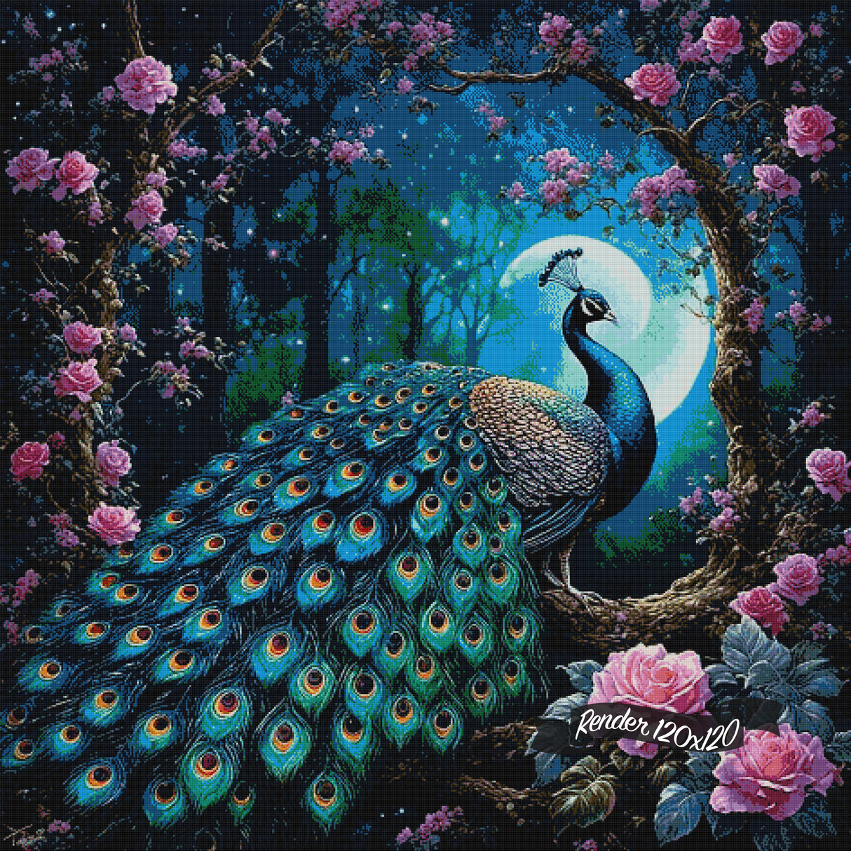 Peacock Moon ©Tabz Jones / GratefulLicensing.com