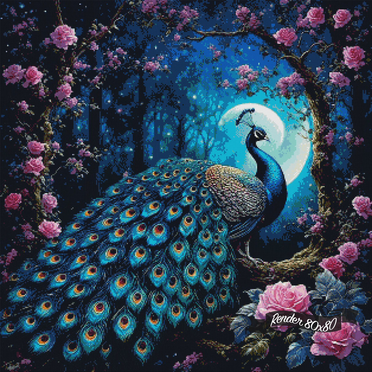 Peacock Moon ©Tabz Jones / GratefulLicensing.com