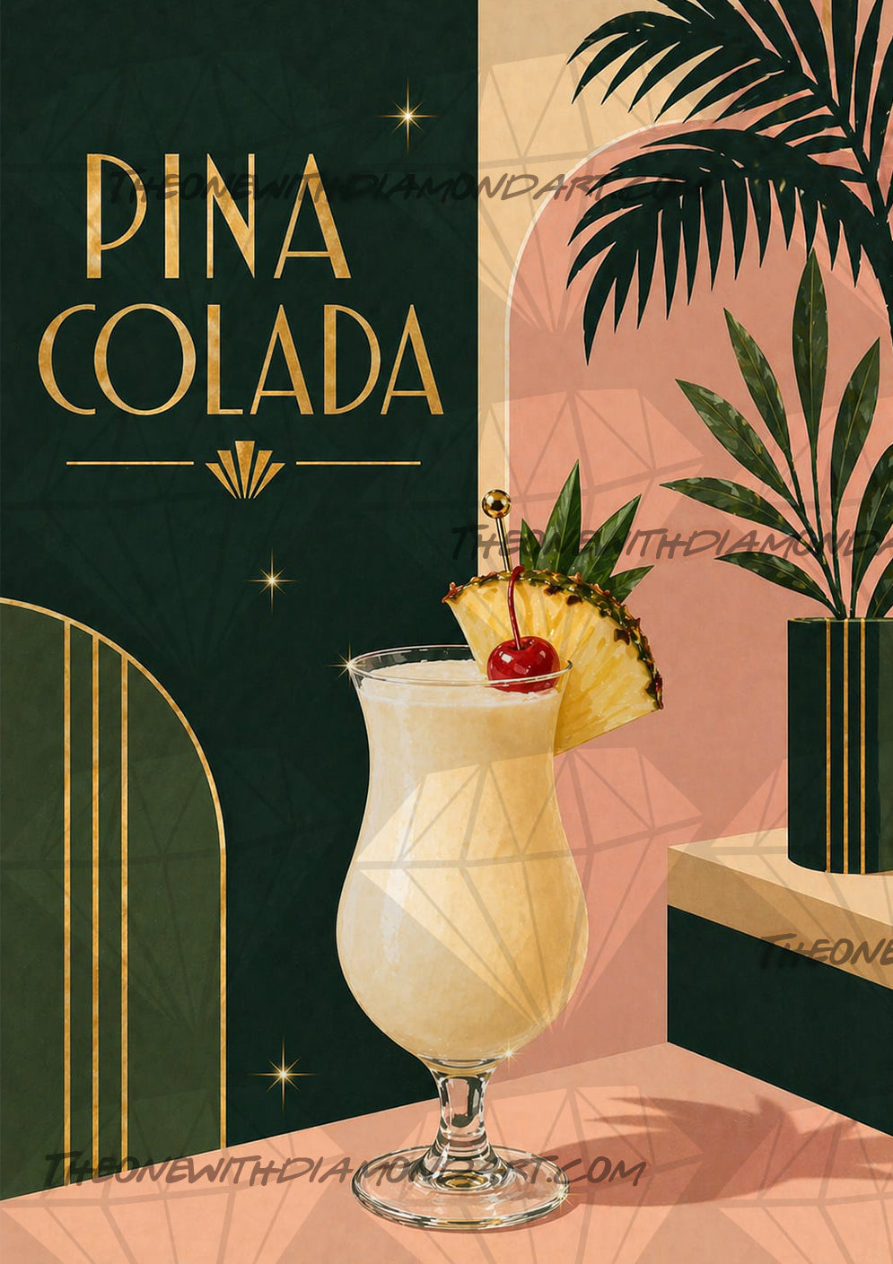 *Paint By Numbers* Cocktail Hour - Pina Colada ©The One With The Diamond Art