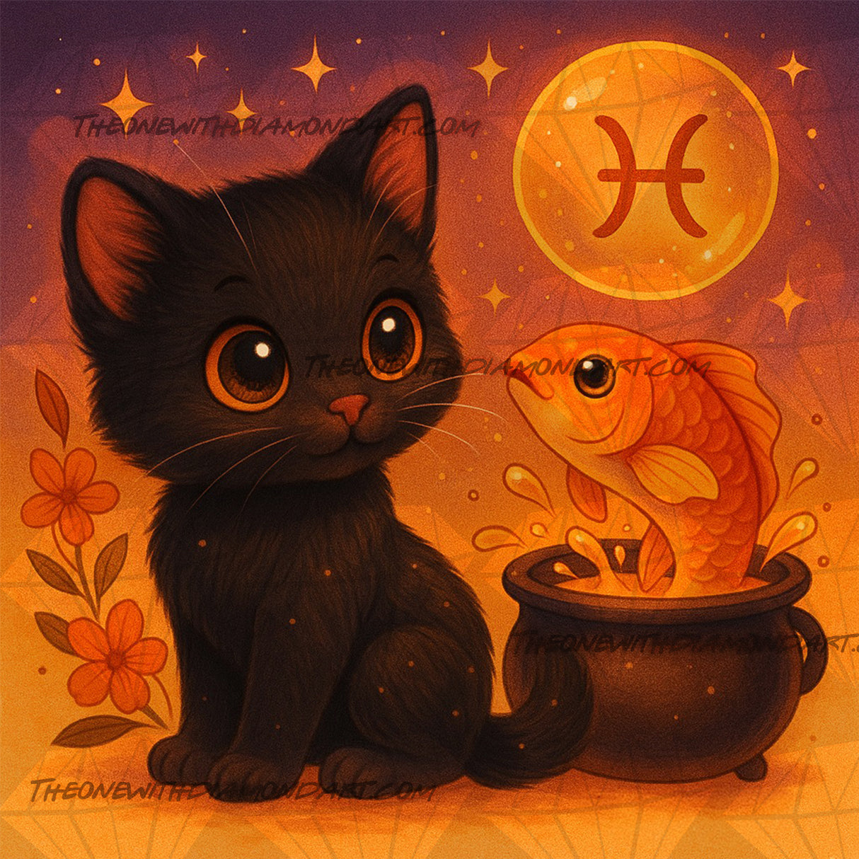 Pisces Kitten ©The One With The Diamond Art