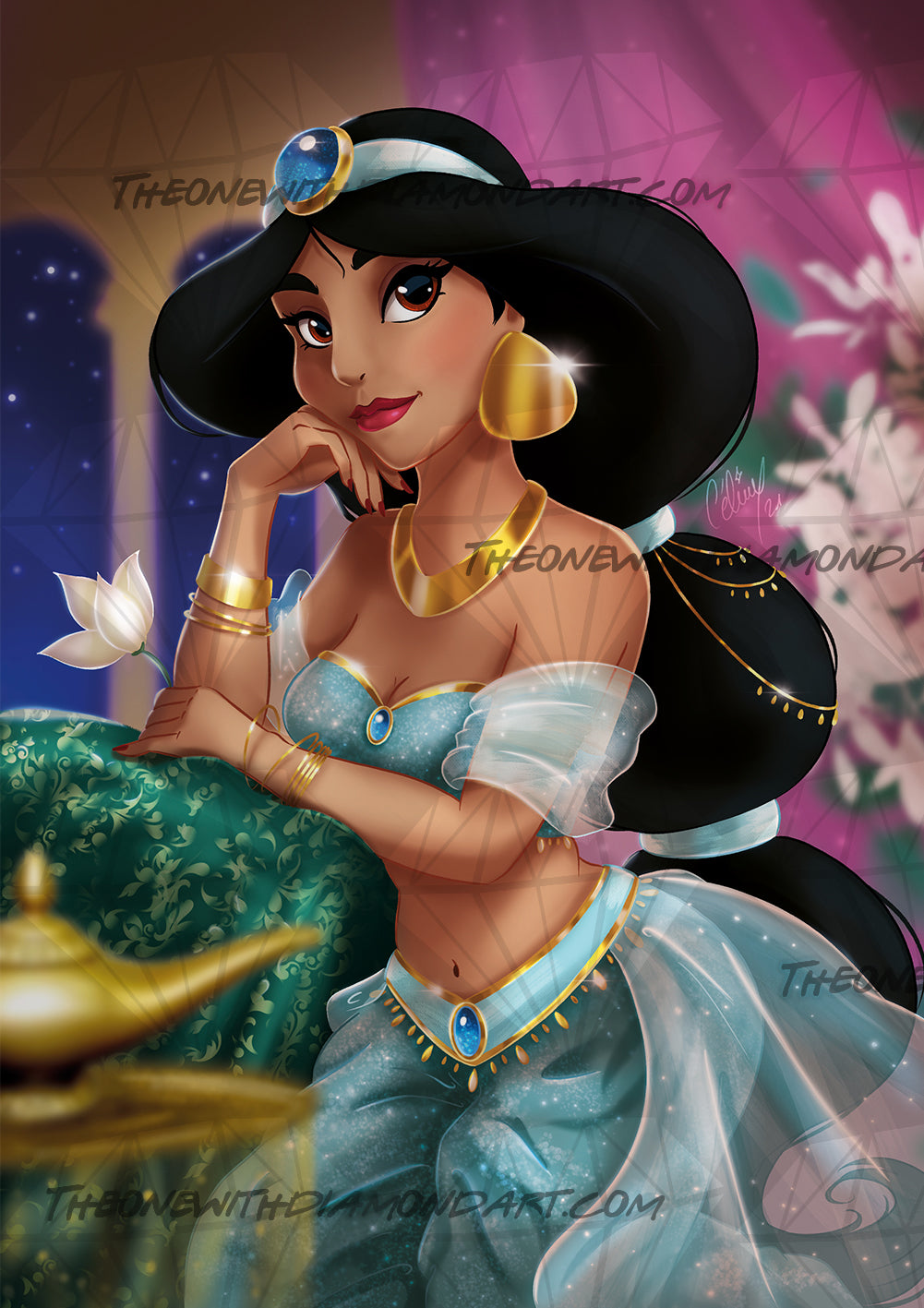 Princess Waiting Princess Waiting ©Céline Lecomte – The One With The Diamond Art
