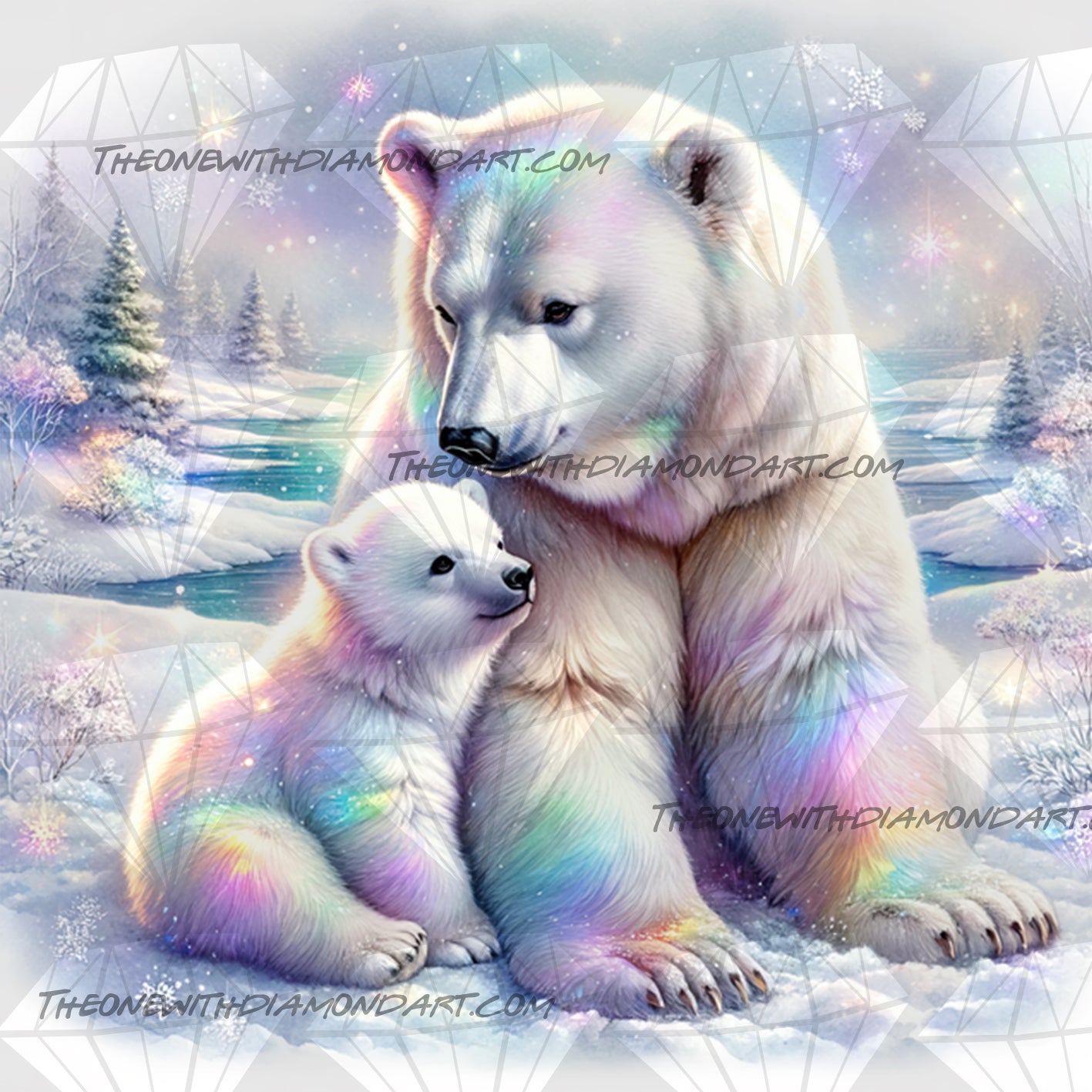 Prismatic Polar Bears ©Laura @cocomarshmallow_art