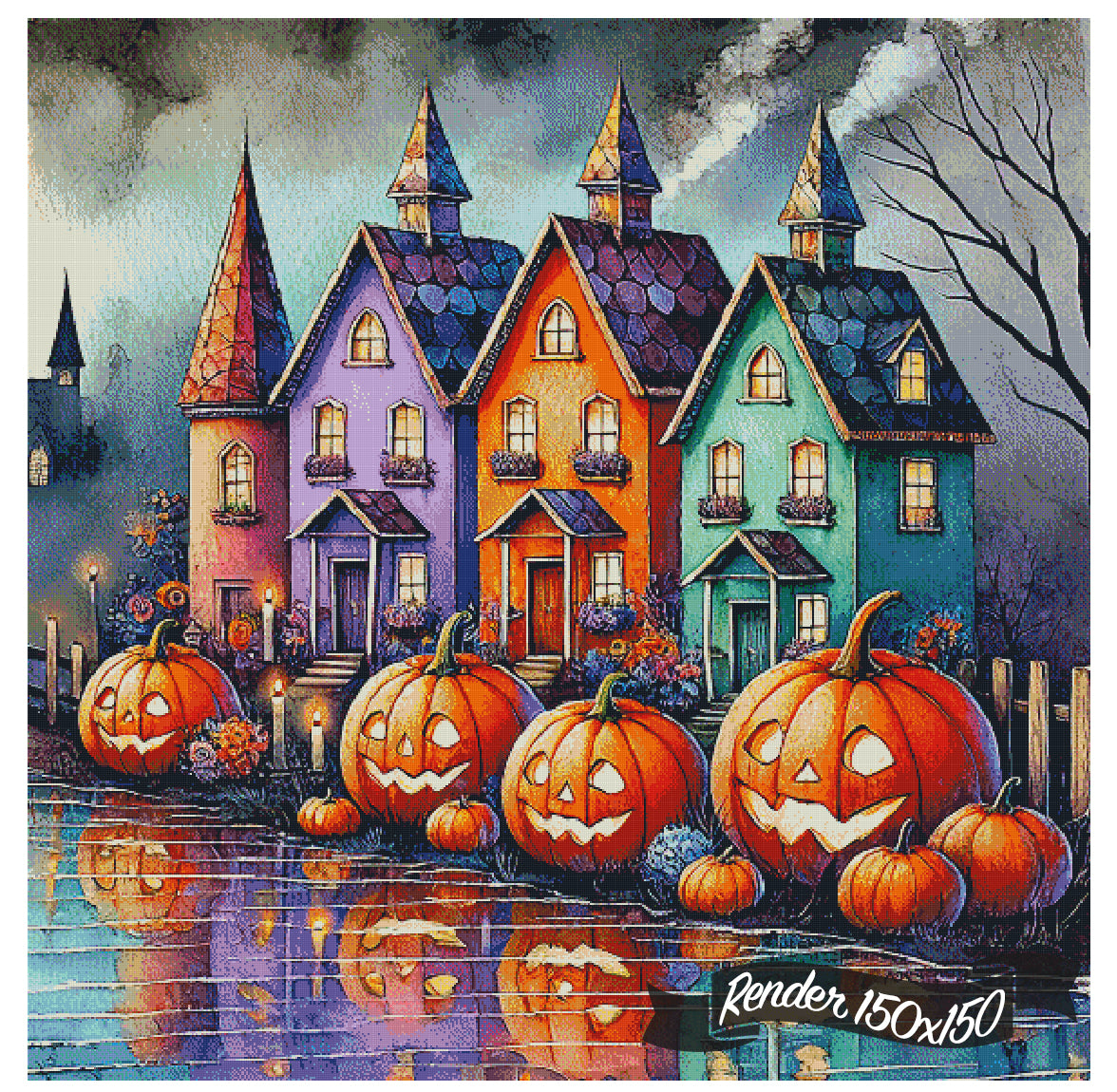 Pumpkin Village ©Laura @cocomarshmallow_art