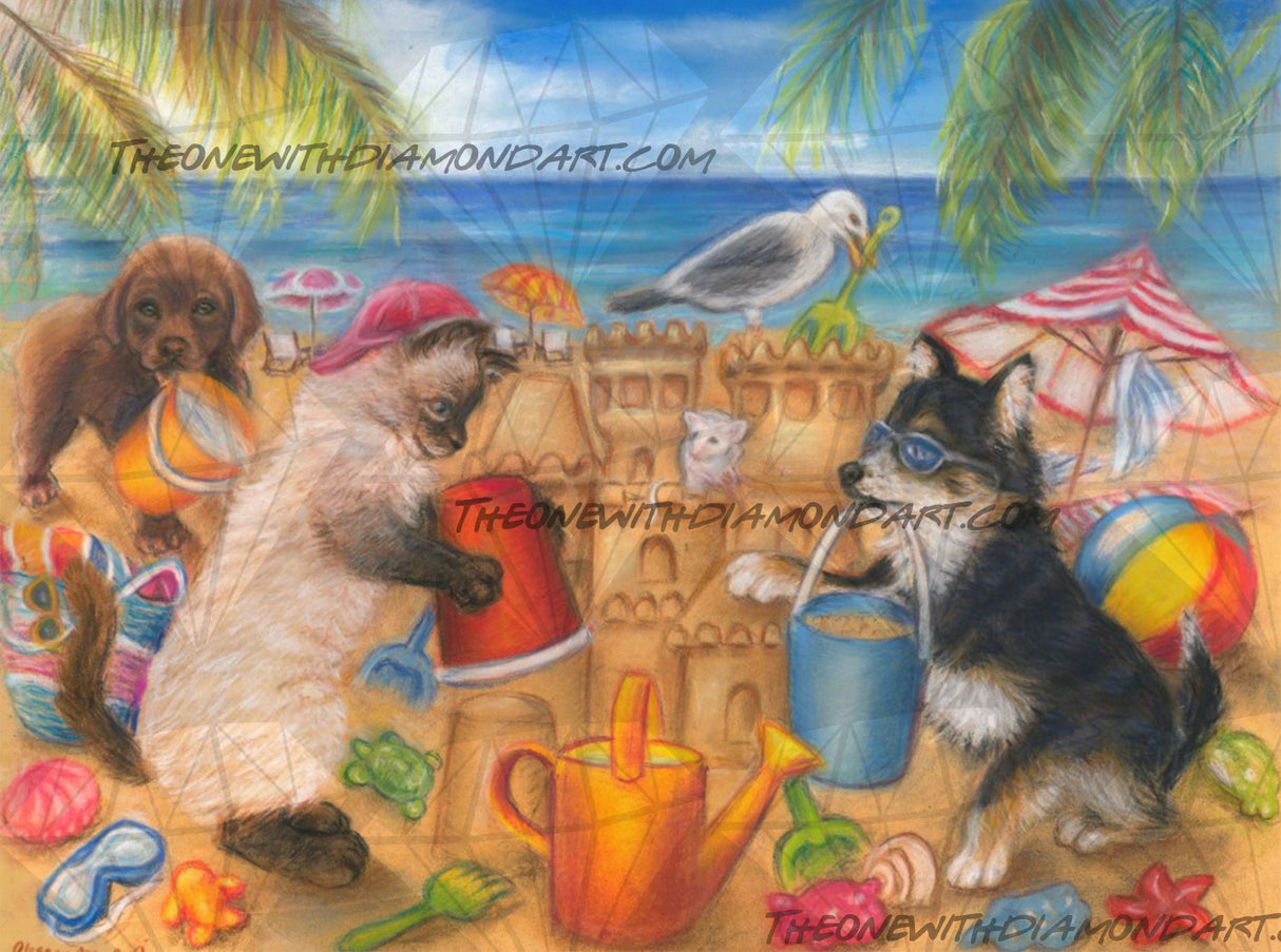 Puppies Sandcastle ©Alessandra Rosi / GratefulLicensing.com