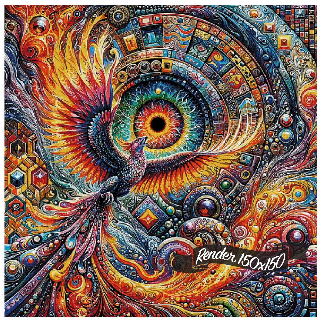 Quantum Phoenix ©JayCobyArt – The One With The Diamond Art