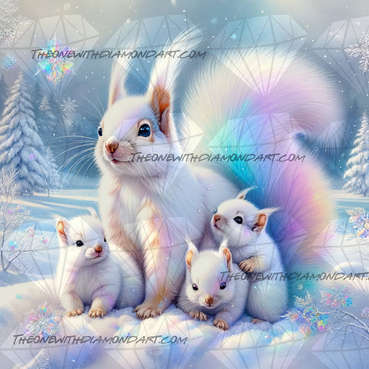 Radiant White Squirrels © Laura @cocomarshmallow_art