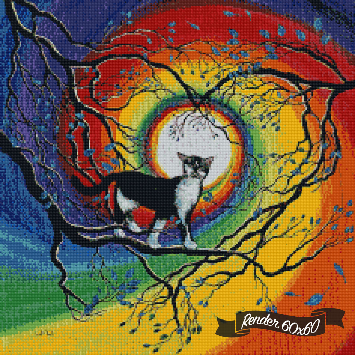 Rainbow Swirl Kitty ©Laura Milnor Iverson