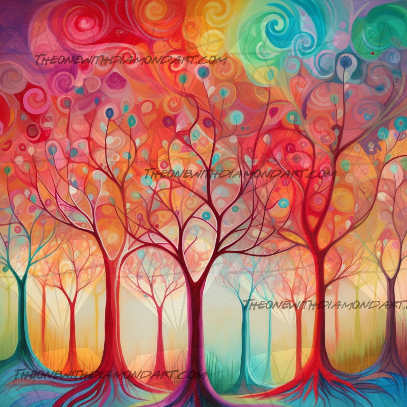 Rainbow Trees ©Diamants et Strass