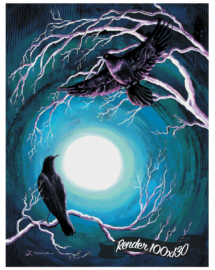 Ravens On A Winters Night ©Laura Milnor Iverson