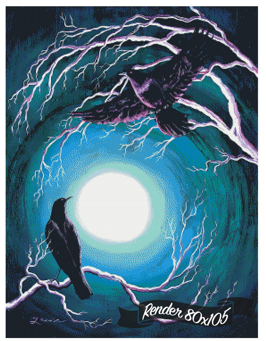 Ravens On A Winters Night ©Laura Milnor Iverson