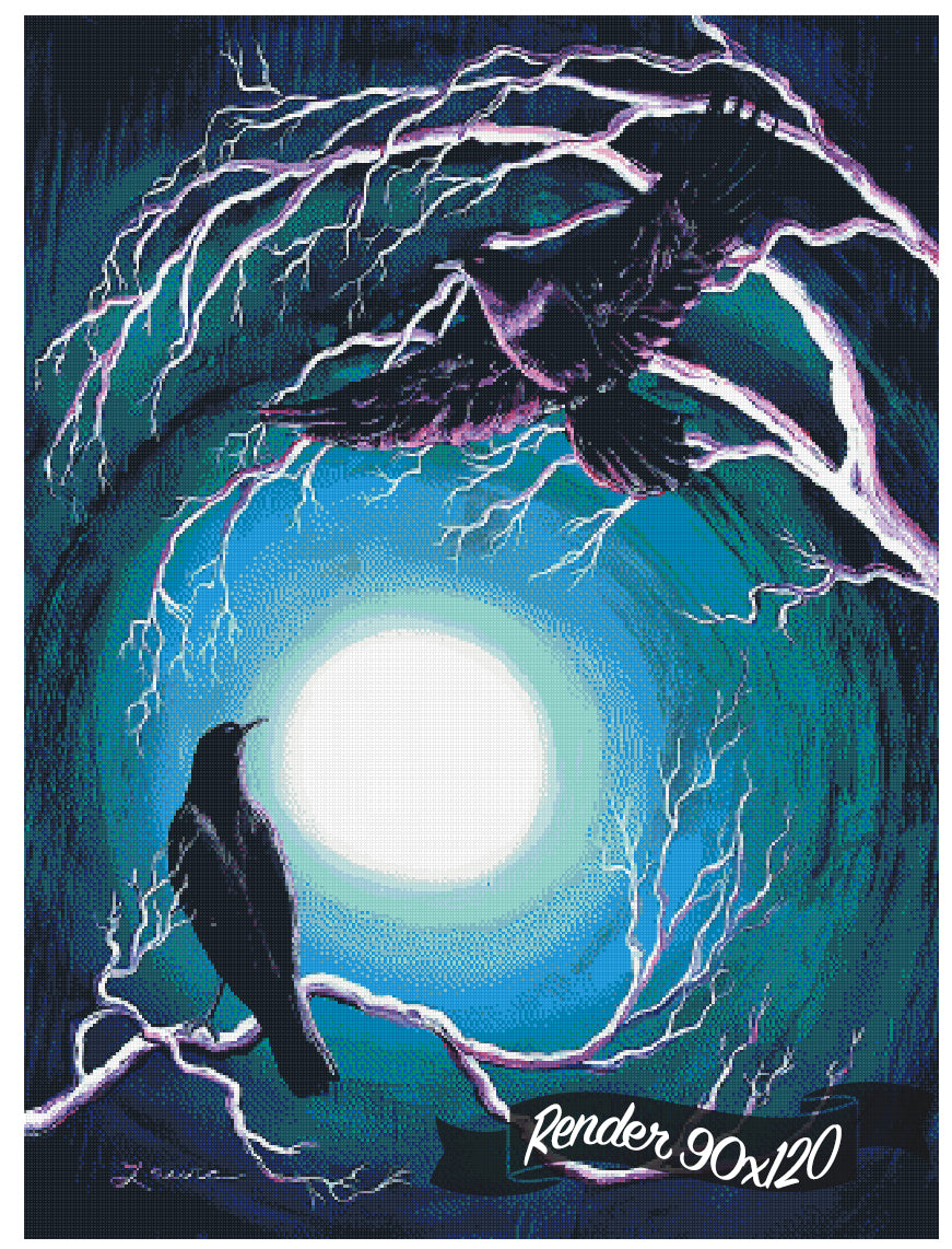 Ravens On A Winters Night ©Laura Milnor Iverson