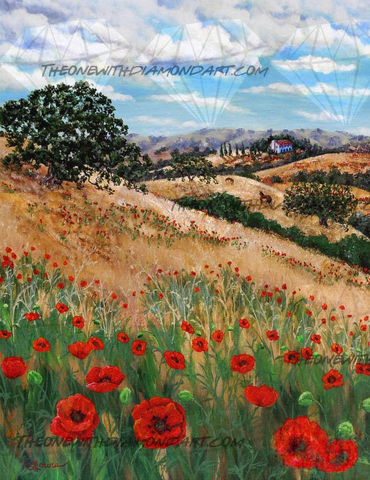 Red Poppies And Wild Rye ©Laura Milnor Iverson