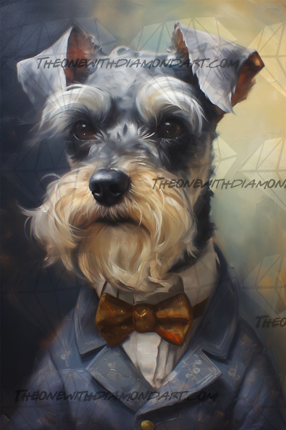 Victorian Pets - Dapper Schnauzer In A Red Bow Tie ©Wumples / GratefulLicensing.com