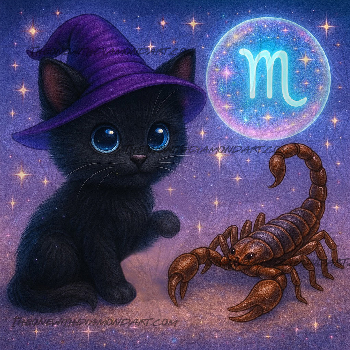 Scorpio Kitten ©The One With The Diamond Art