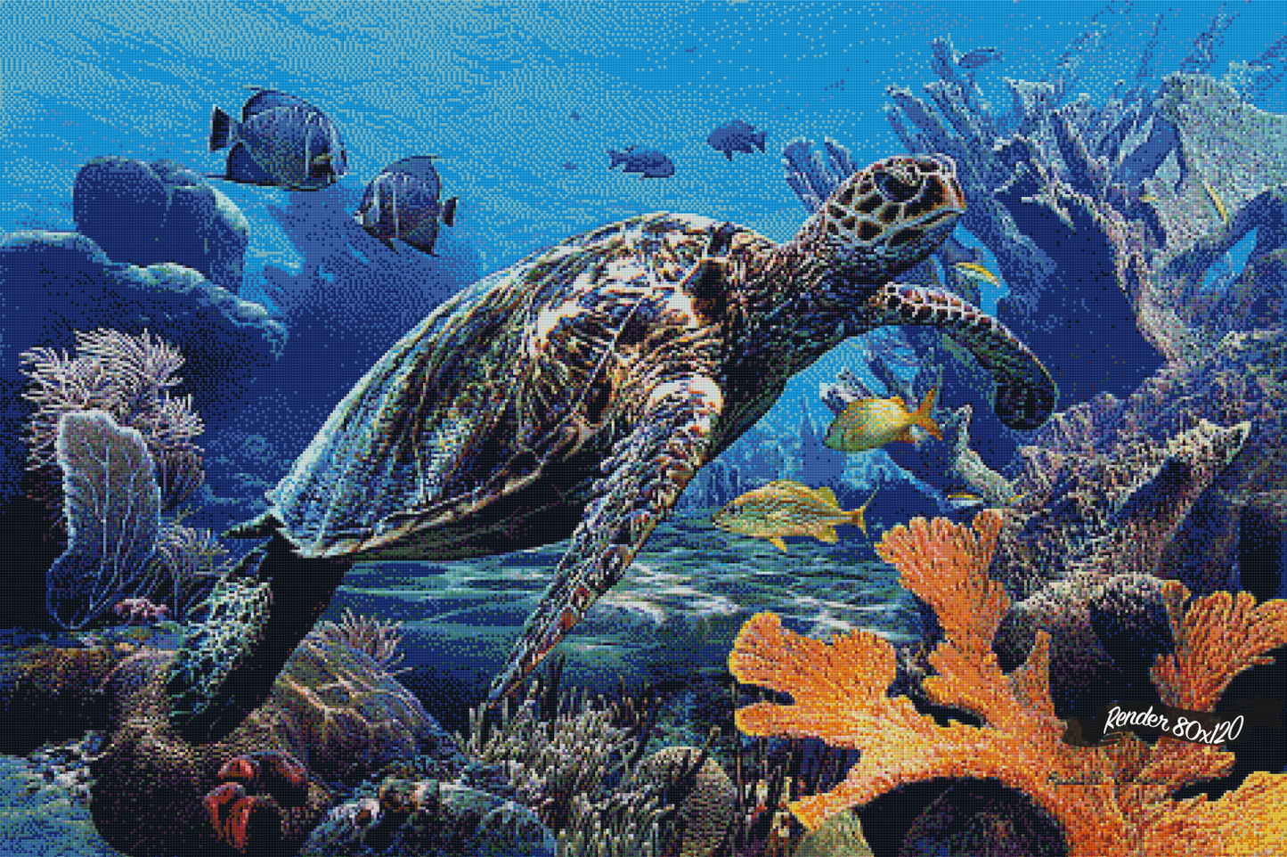 Hawksbill Sea Turtle ©Russell Cobane. Licensed by MGL, www.mglart.com