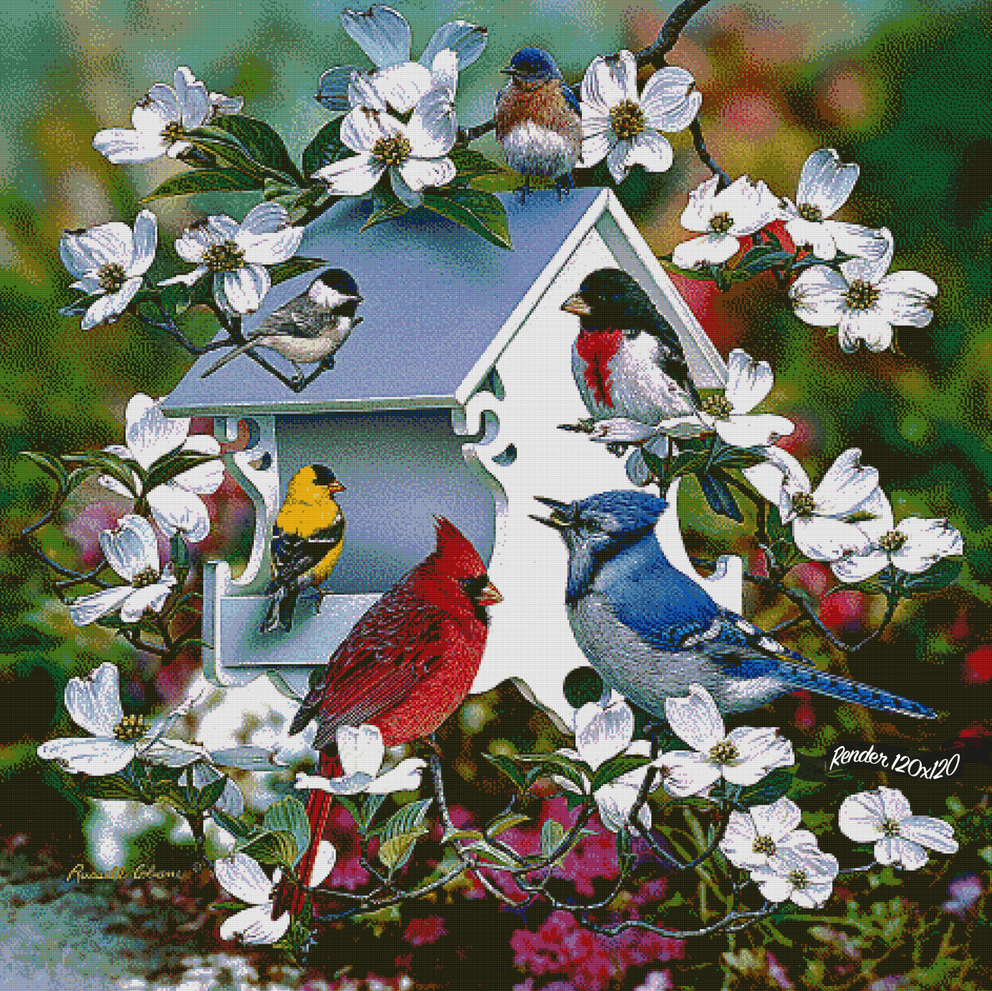 Backyard Birds ©Russell Cobane. Licensed by MGL, www.mglart.com