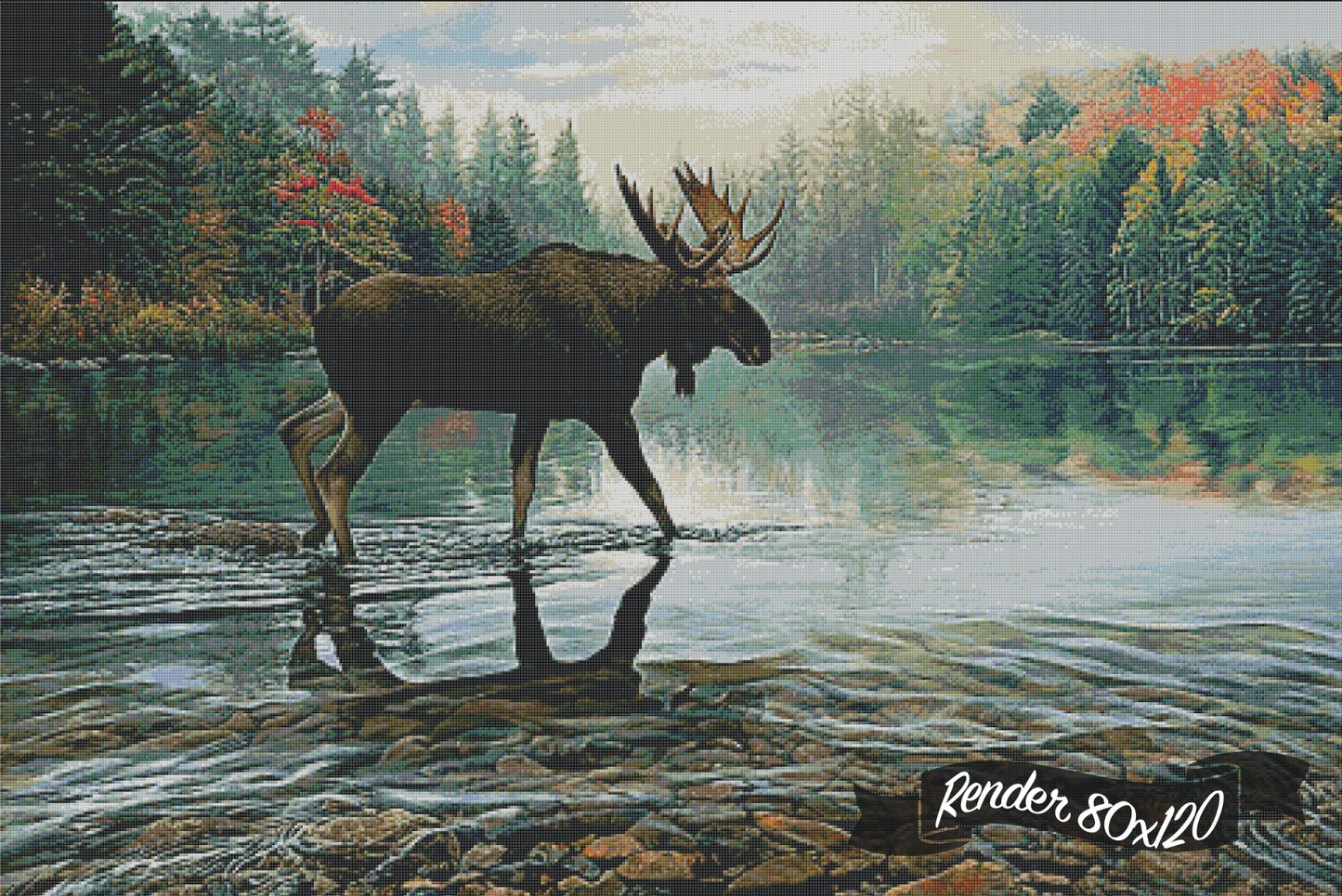 Moose Crossing ©Russell Cobane. Licensed by MGL, www.mglart.com