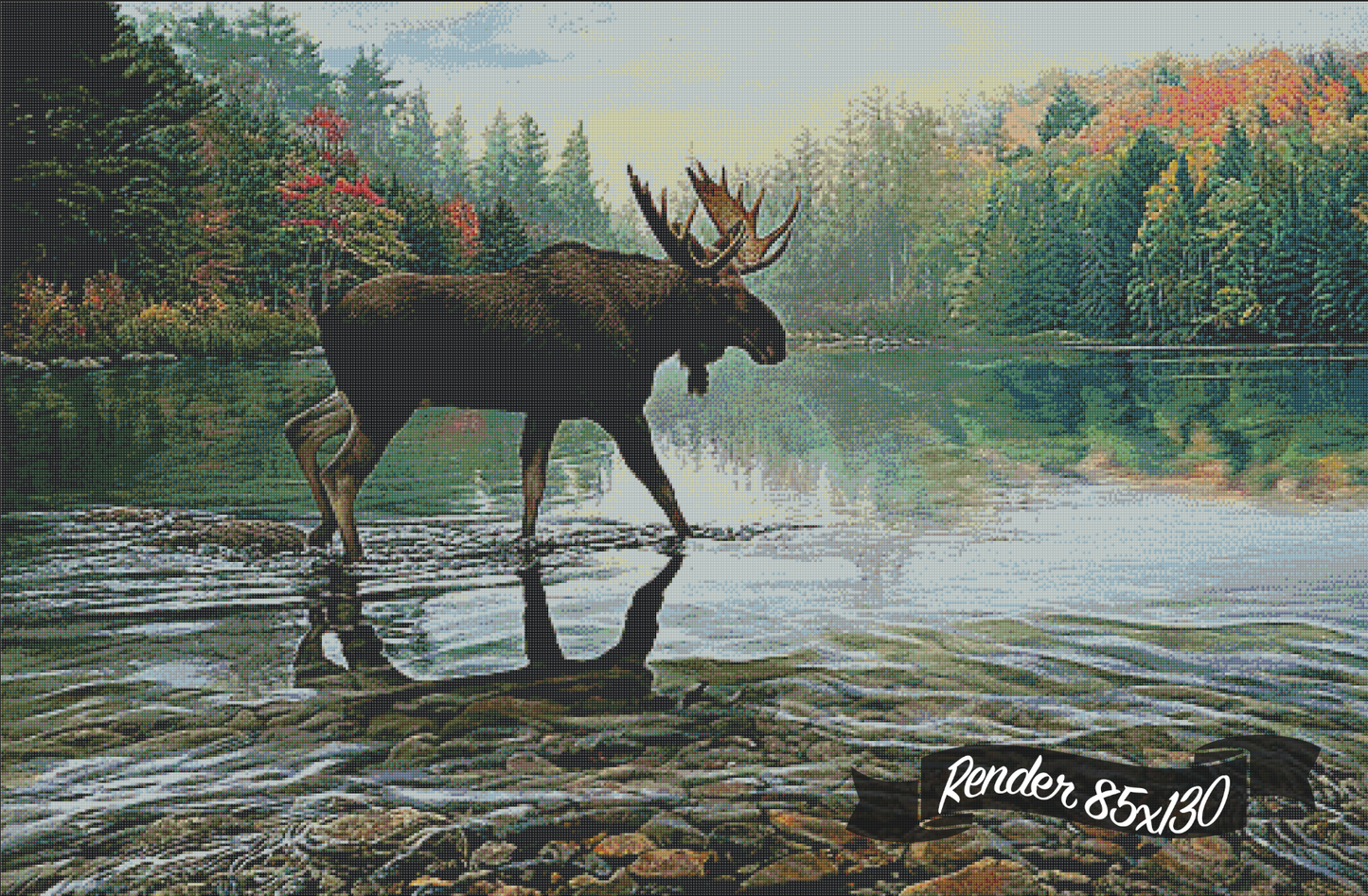 Moose Crossing ©Russell Cobane. Licensed by MGL, www.mglart.com