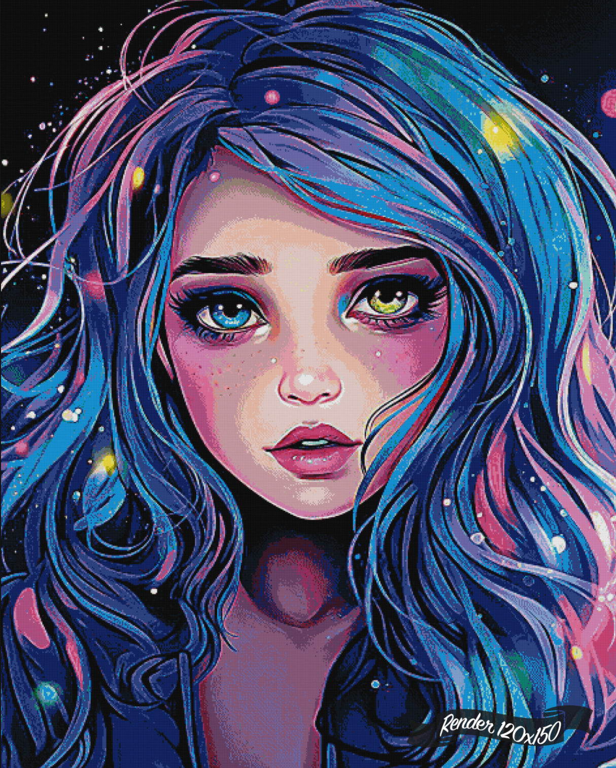 Dreamy Dual Gaze ©Cocomarshmallow Art