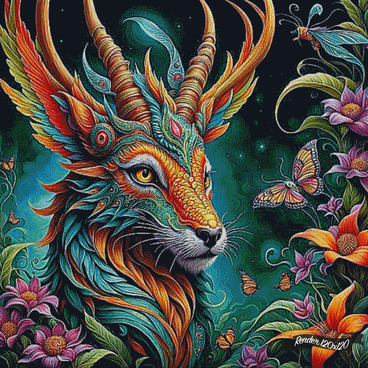 Deer Dragon Hybrid ©Morrigan Austin