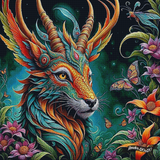 Deer Dragon Hybrid ©Morrigan Austin
