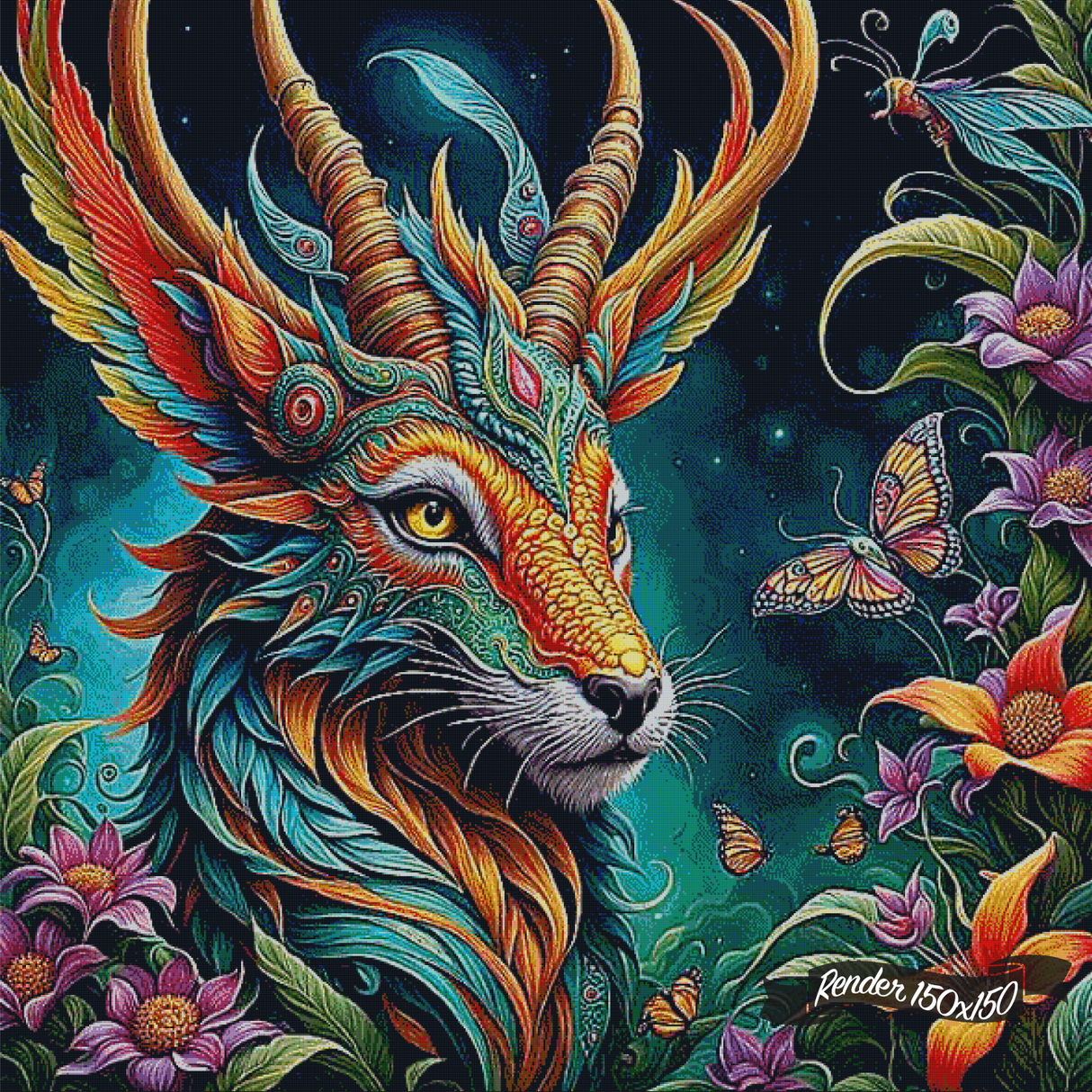 Deer Dragon Hybrid ©Morrigan Austin