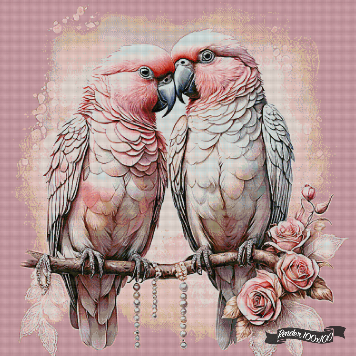 Kissing Parrots ©Jiri_AI