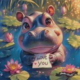 Just A Hippo In Love ©Artifey
