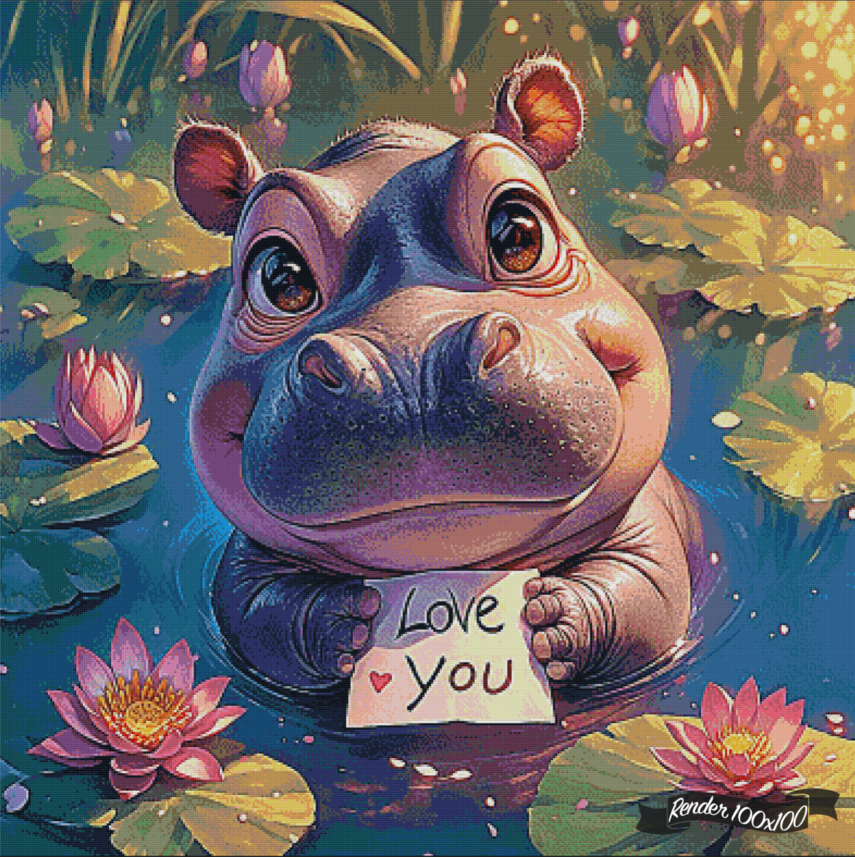 Just A Hippo In Love ©Artifey