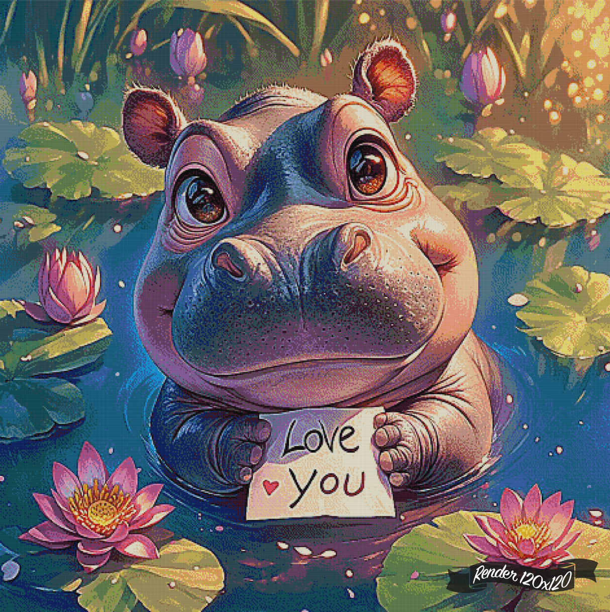 Just A Hippo In Love ©Artifey