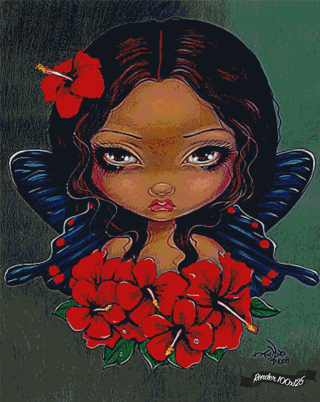 Red Hibiscus Fairy ©Jasmine Becket-Griffith