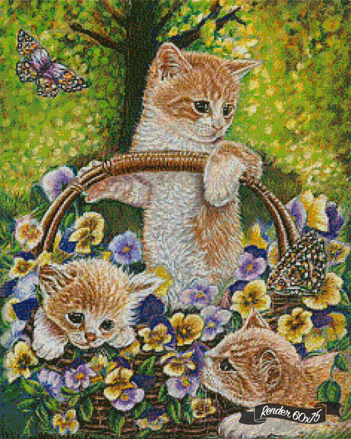 Cute Kittens In A Flower Basket ©Alessandra Rosi / GratefulLicensing.com