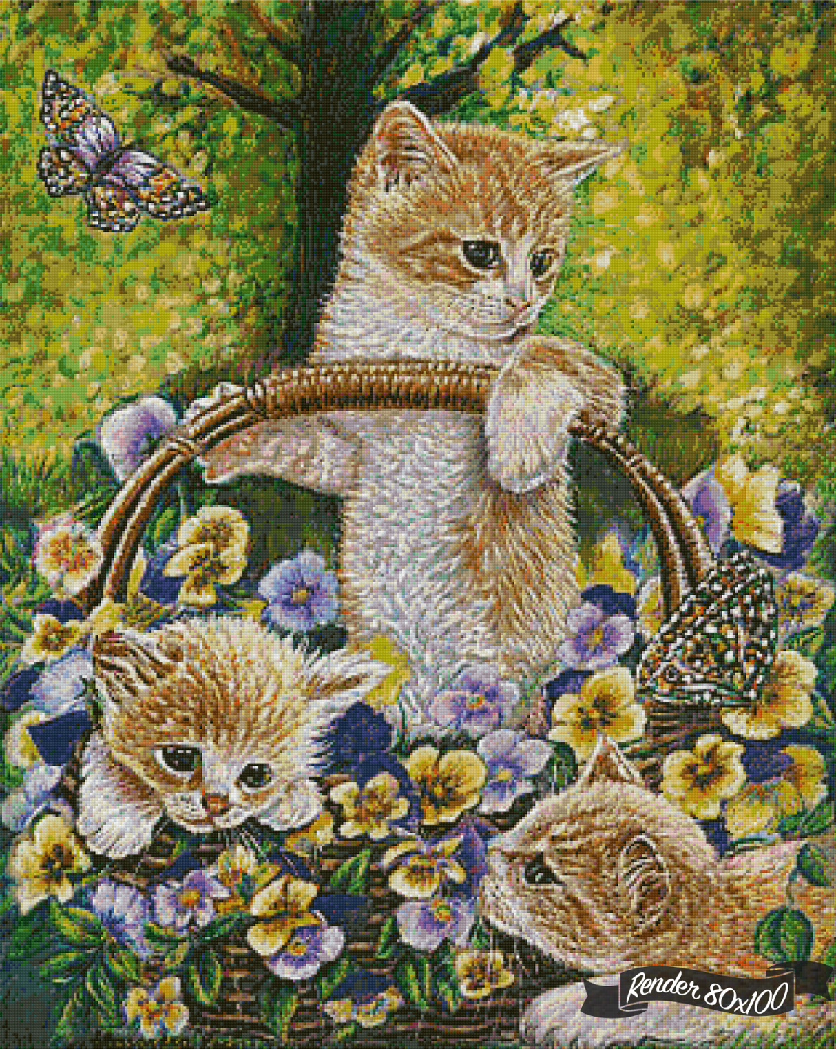Cute Kittens In A Flower Basket ©Alessandra Rosi / GratefulLicensing.com