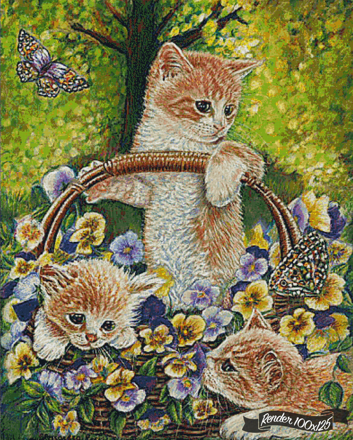 Cute Kittens In A Flower Basket ©Alessandra Rosi / GratefulLicensing.com
