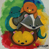 The 4 Animals Pile ©Parente Illustration