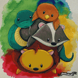 The 4 Animals Pile ©Parente Illustration