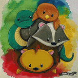 The 4 Animals Pile ©Parente Illustration