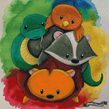 The 4 Animals Pile ©Parente Illustration