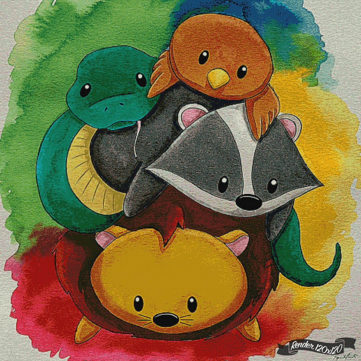 The 4 Animals Pile ©Parente Illustration