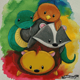 The 4 Animals Pile ©Parente Illustration