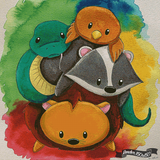 The 4 Animals Pile ©Parente Illustration