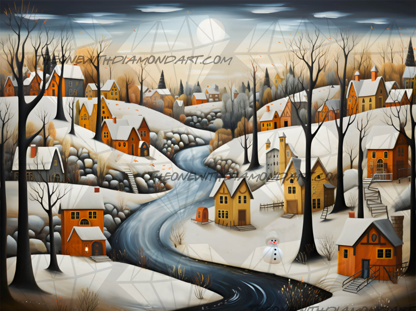 Snow-Topped Village ©StacyDealArt