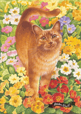 *Paint By Numbers* Spiro Amongst Primulas ©Ivory Cats