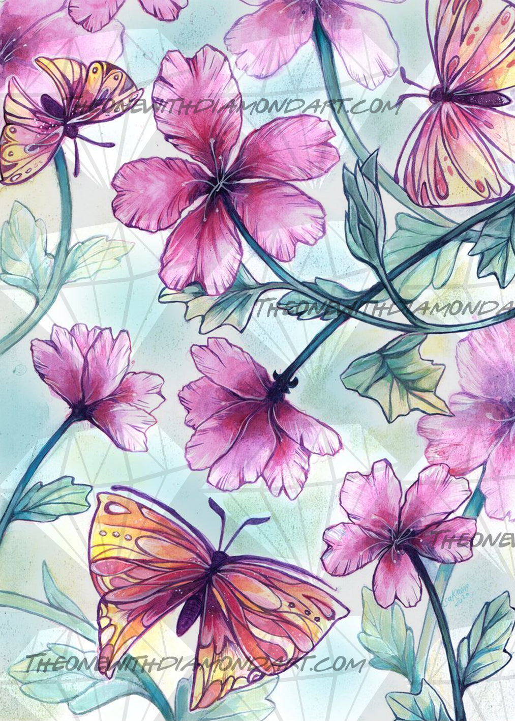 *Hand-Rendered* Spring Flowers ©Emilie Jarrige